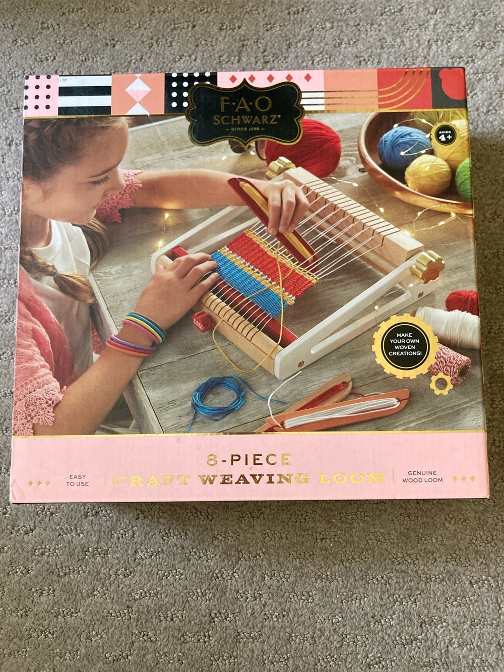 FAO Schwarz 8-Piece Craft Weaving Loom (New, Open Box)